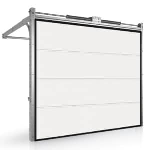 Garagen-Sektionaltor Großsicke mit Woodgrain Oberfläche