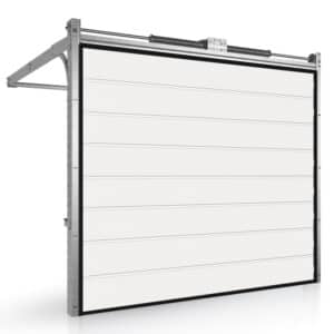 Garagen-Sektionaltor Mittelsicke mit Woodgrain-Oberfläche