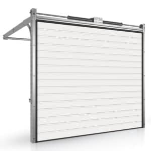 Sektionaltor schmale Sicke mit Woodgrain Oberfläche